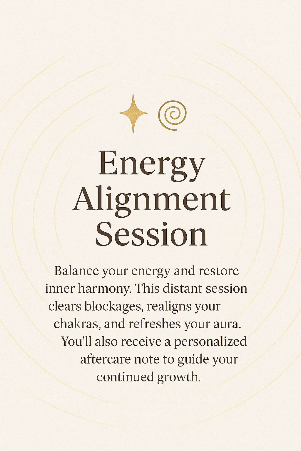 ENERGY ALIGNMENT SESSION (DISTANT)